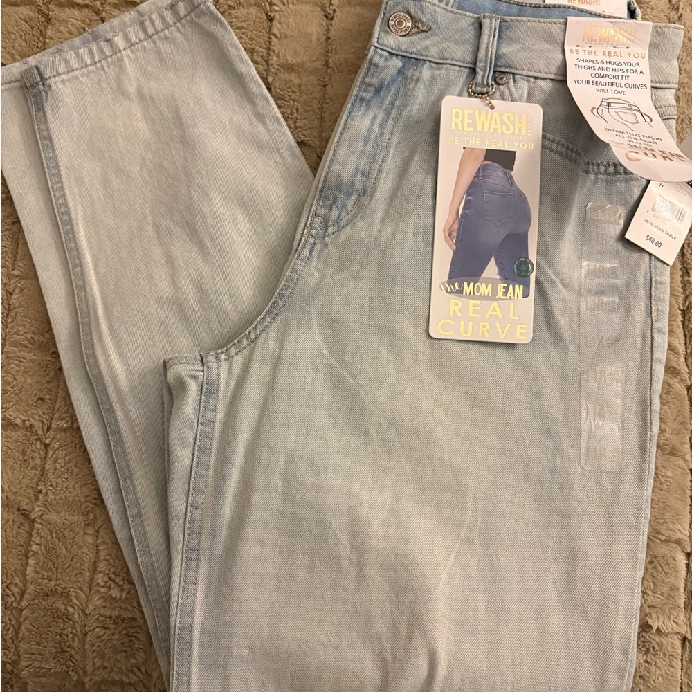 Rewash Women's High Rise Light Blue Jeans